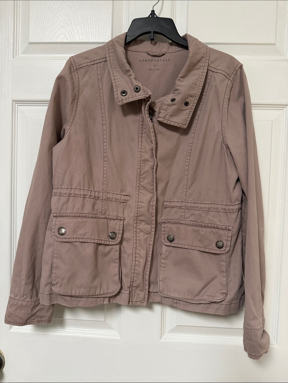 Aeropostale Women's Mauve Utility Jacket
